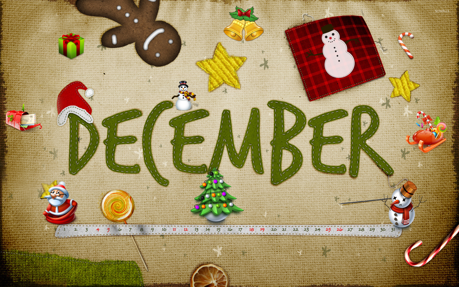 Christmas Desktop December Background - HD Wallpaper 
