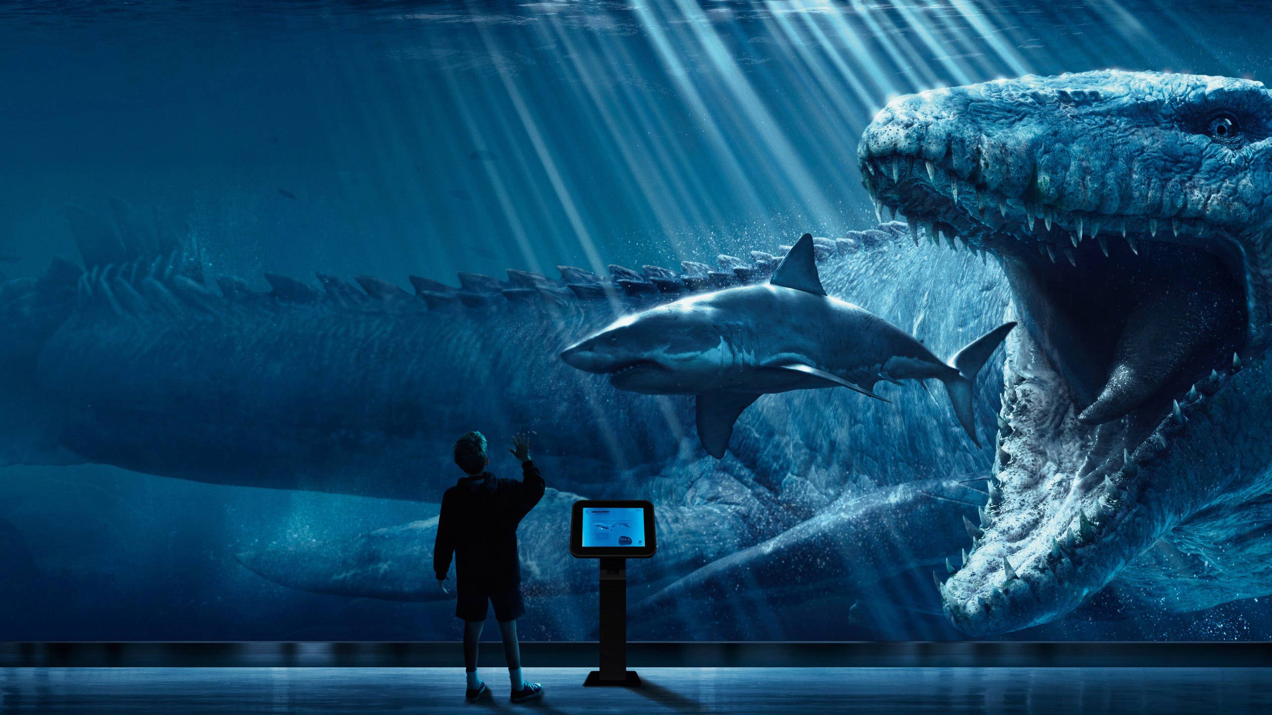 Free Jurassic World Mosasaurus White Shark Movie, Computer - Jurassic World Fallen Kingdom Wallpaper Mosasaurus - HD Wallpaper 