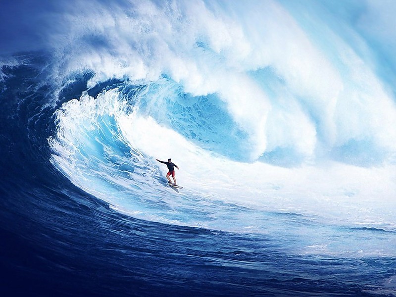 Sea Surfing Desktop Wallpaper - Fondos De Pantalla De Surf - HD Wallpaper 