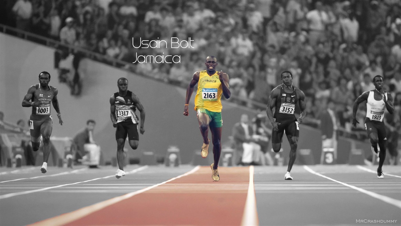 Usain Bolt Jamaica Sprint Sports Hd Wallpaper - Usain Bolt Wallpaper Hd - HD Wallpaper 