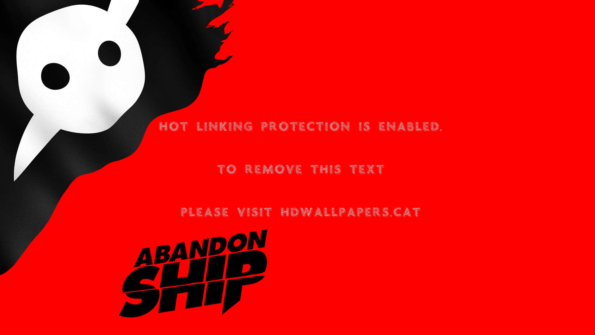 Knife Party Abandon Ship Red Pirate Flag - Abandon Ship - HD Wallpaper 