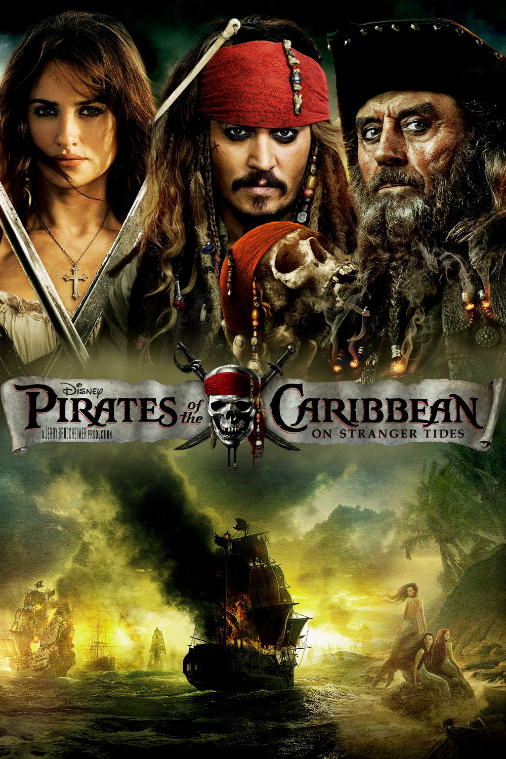 Pirates Of The Caribbean 4 Movie Poster - HD Wallpaper 