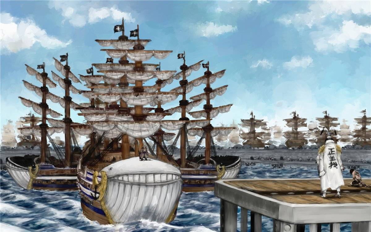 One Piece Whitebeard Pirates Ship - HD Wallpaper 