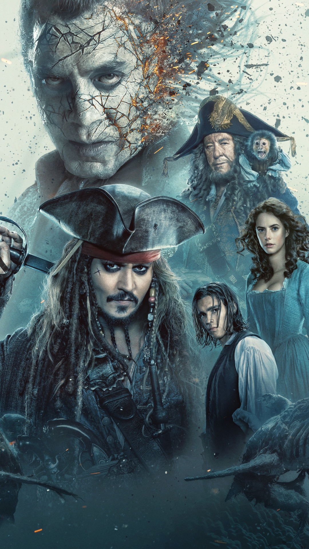Pirates Of The Caribbean 5 I Phone - HD Wallpaper 