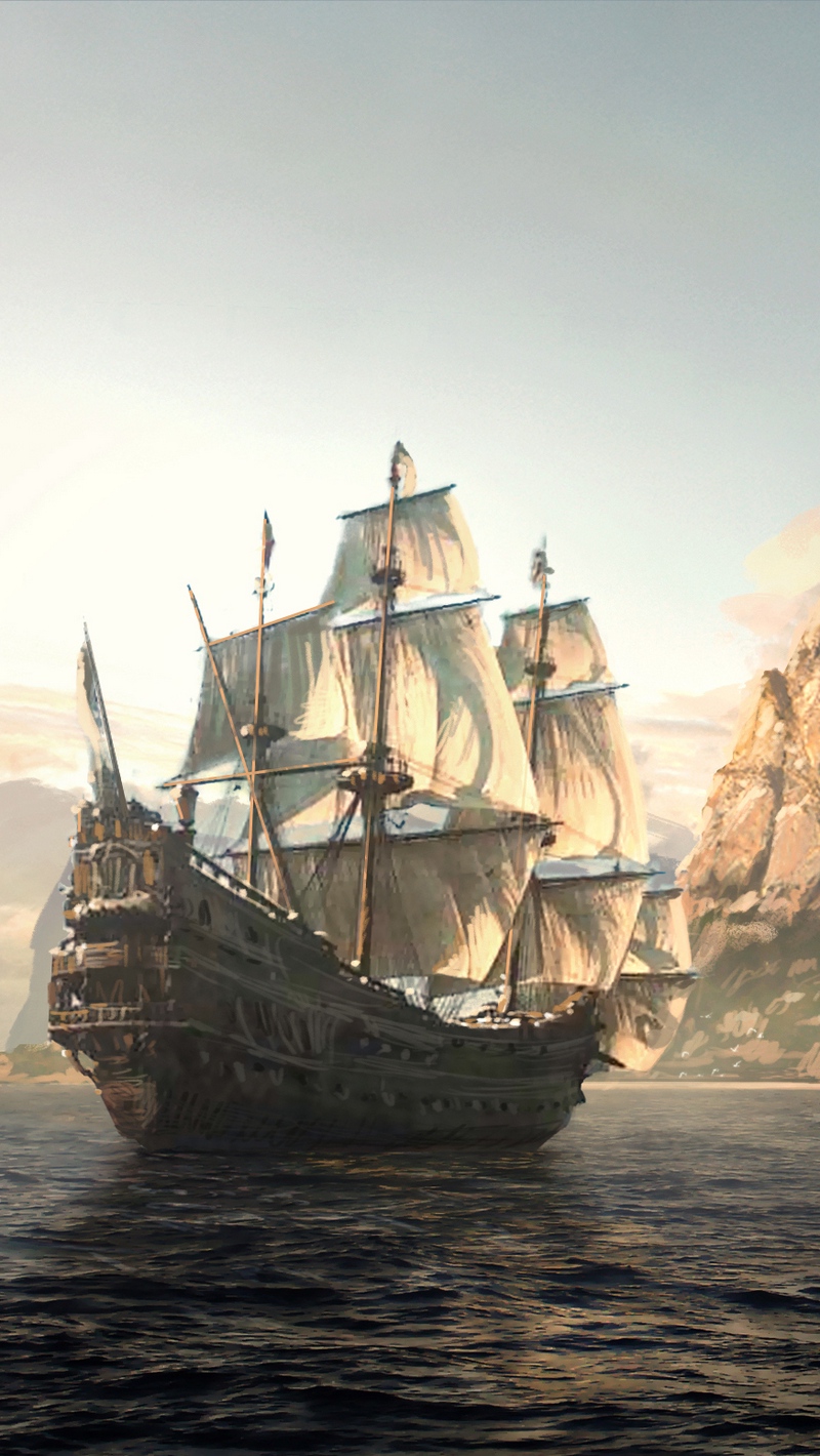 #nv129i3 Pirate Iphone Wallpaper Px - Assassin's Creed Iv Ship - HD Wallpaper 