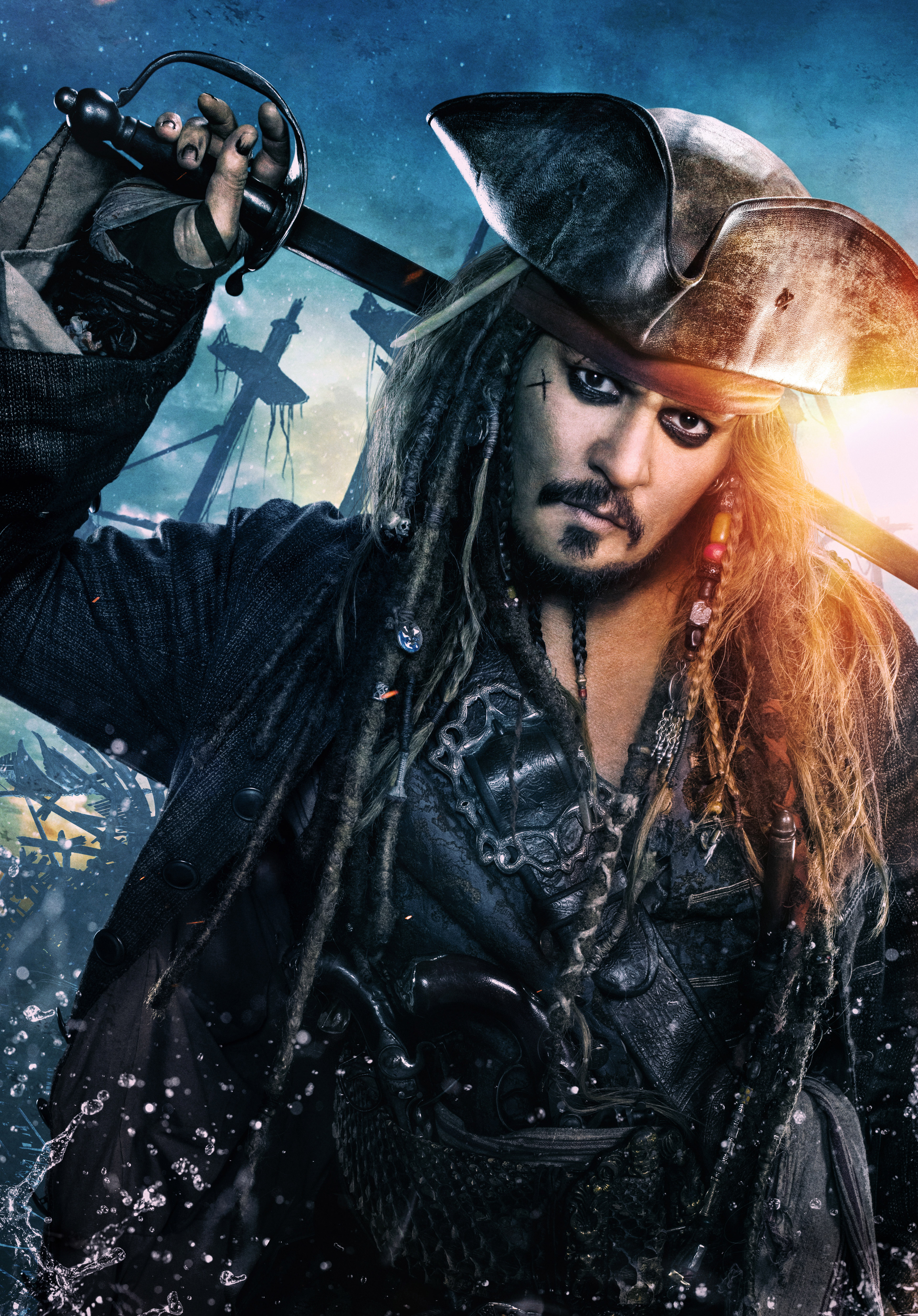 Pirates Of The Caribbean 5 Jack Sparrow Big Poster - Captain Jack Sparrow Hd - HD Wallpaper 