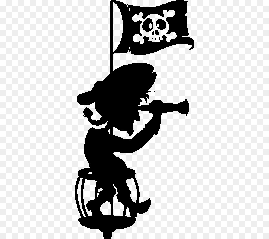 Silhouette Black And White Photography Clip Art - Silhouette De Pirate - HD Wallpaper 