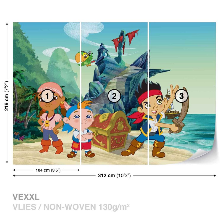 Disney Jake Neverland Pirates Wallpaper Mural - Jake And The Neverland Pirates - HD Wallpaper 