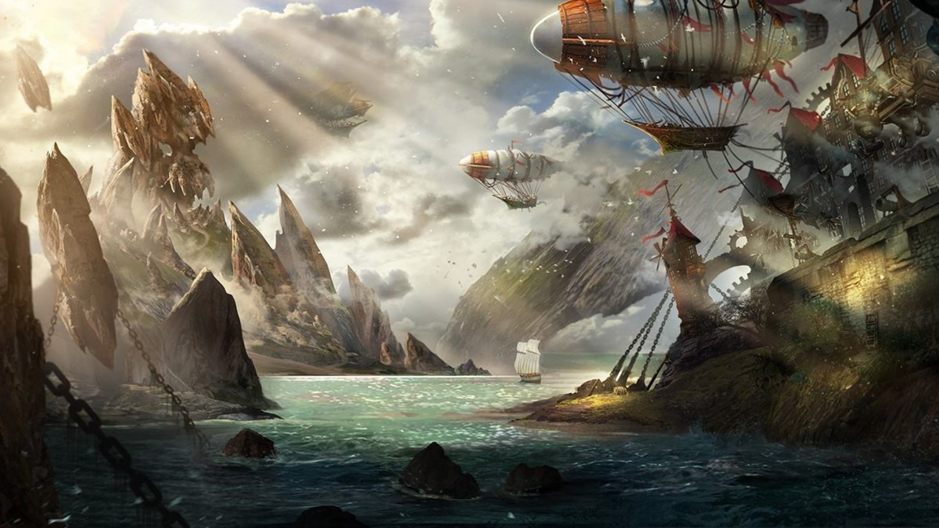 Steampunk Cool Fantasy Background - HD Wallpaper 