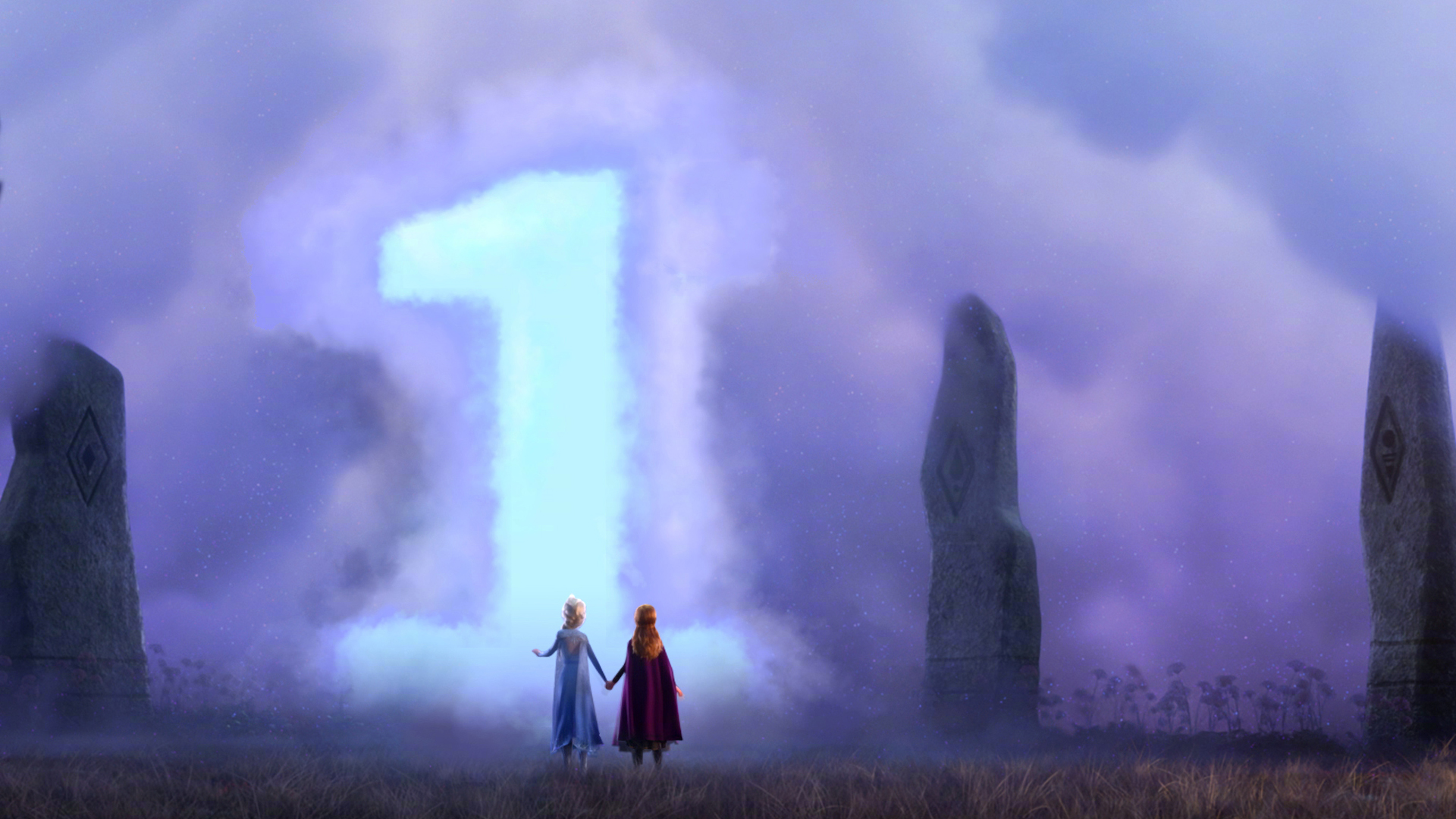 Frozen 2 Hd Wallpaper With Numbers, Spirits Magic - Картинки На Рабочий Стол - HD Wallpaper 