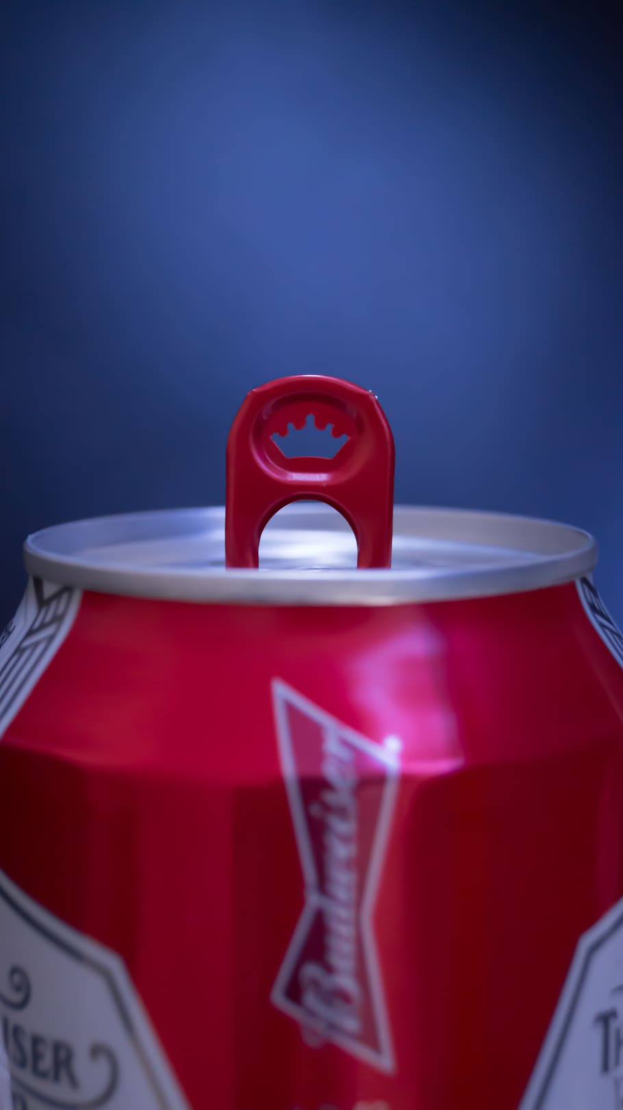 Budweiser Beer Can, Red, Food And Drink, Colored Background