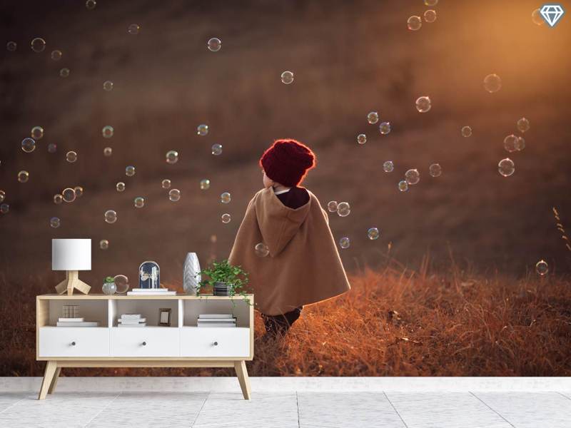 Photo Wallpaper Symphony - Background Interior Design Wall Darker - HD Wallpaper 