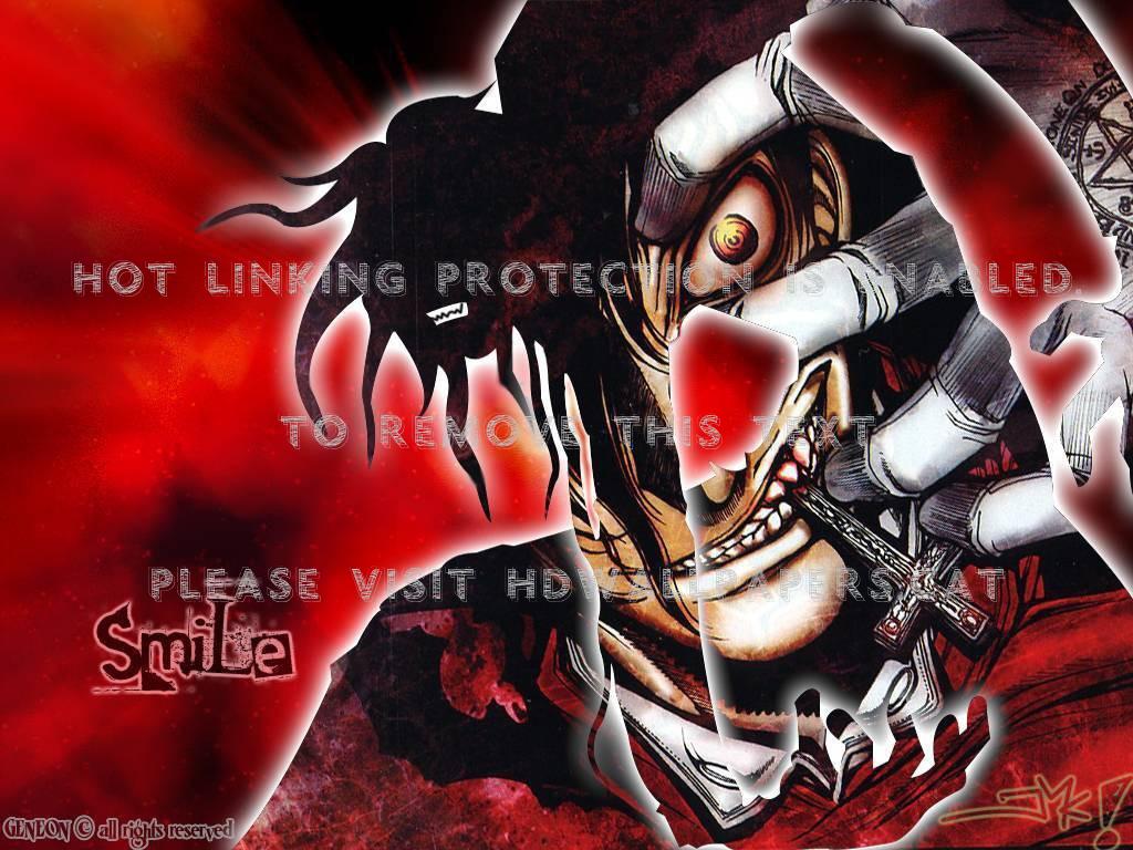 Smiling Alucard Vampire Hellsing Anime - Hellsing Ultimate - HD Wallpaper 