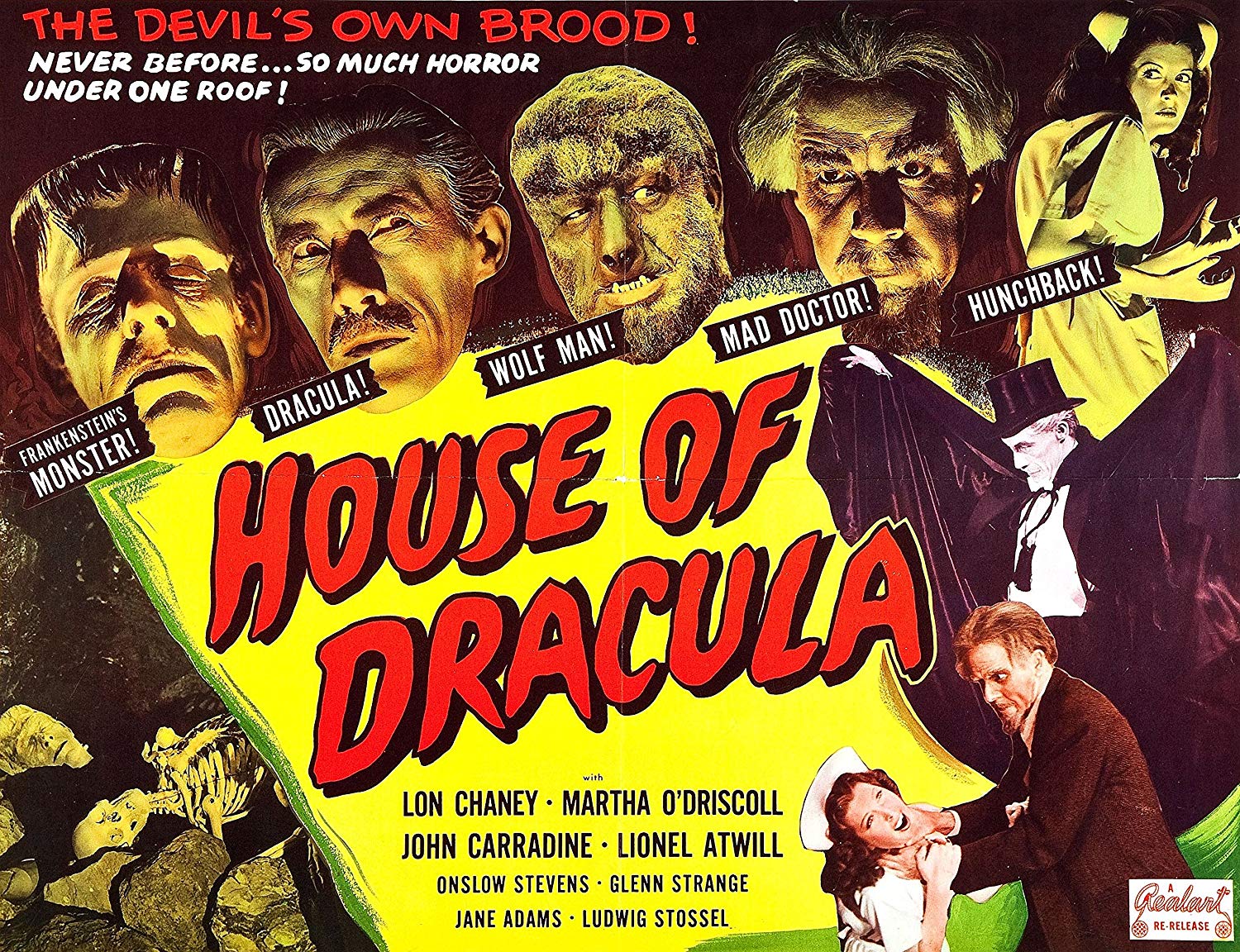 Posterhouzz Movie House Of Dracula Hd Wallpaper Background - Classic Horror Movie Poster - HD Wallpaper 