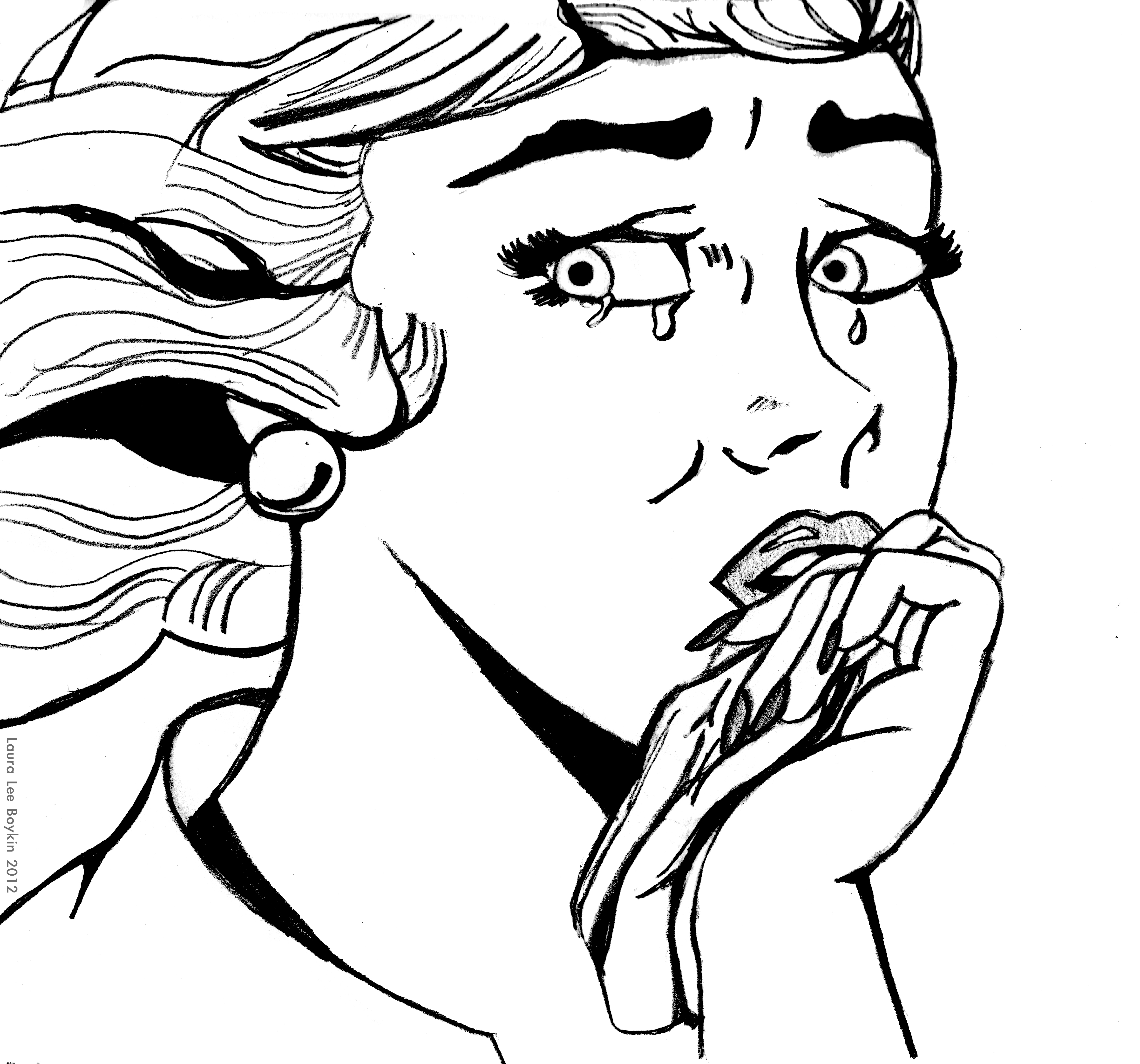Pin Girl Cartoon Crying On Pinterest - Pop Art Comic Coloring Pages - HD Wallpaper 