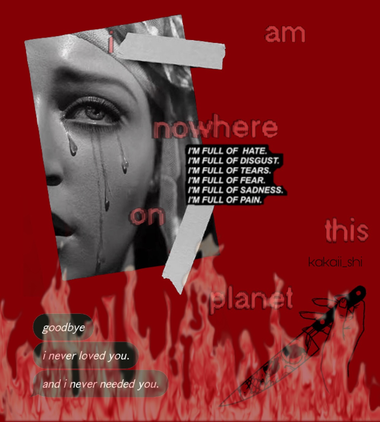 #sad #art #fire #depression #like #quotes #wallpaper - Poster - HD Wallpaper 
