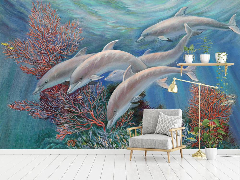 Painting Of A Happy Family Animals - HD Wallpaper 