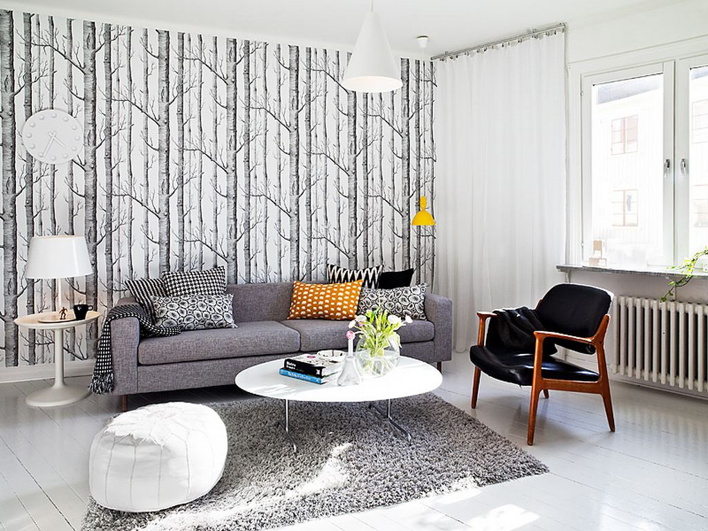 5 Funny Wallpaper - Living Room Ideas Scandinavian - HD Wallpaper 