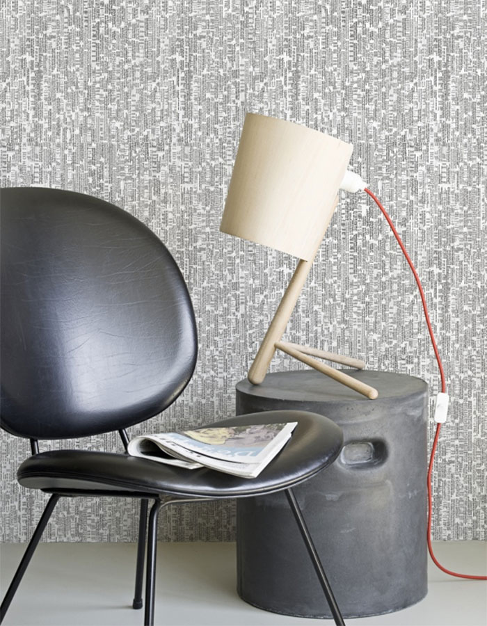 Expression Grey Newsprint Contemporary Retro Wallpaper - Wallpaper - HD Wallpaper 