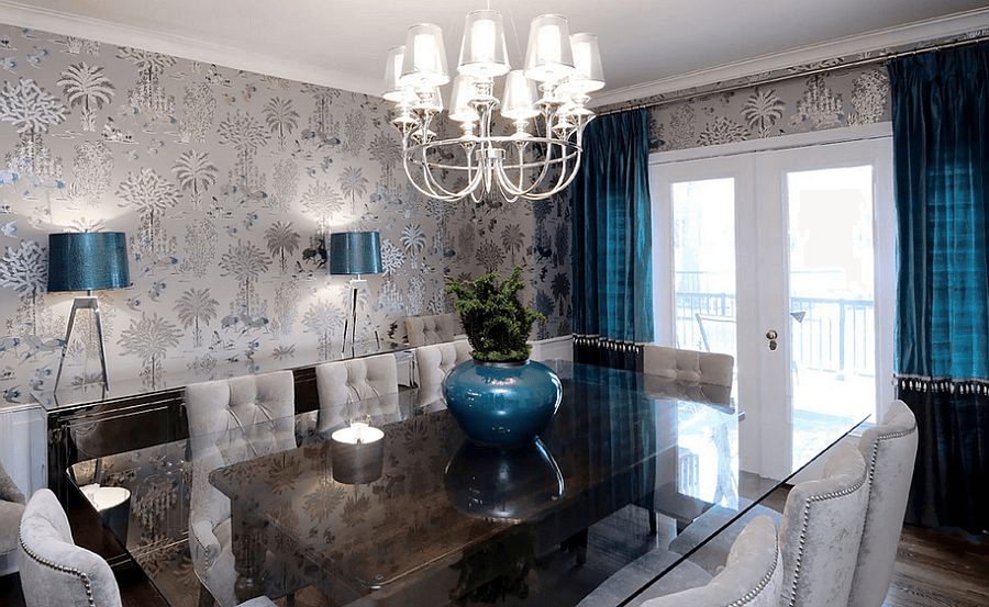 Blue And Gray Dining Room Ideas Off 62, Gray And Blue Dining Room Ideas
