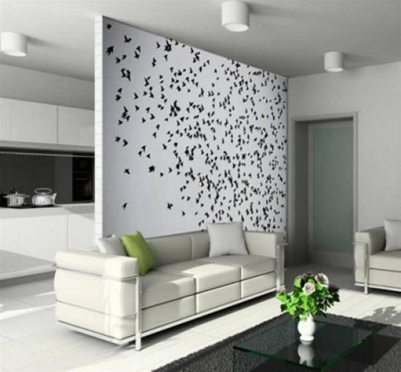 Painting Ideas For Living Room Walls, Wallpaper Accent - Living Room Wall Paint Design - HD Wallpaper 