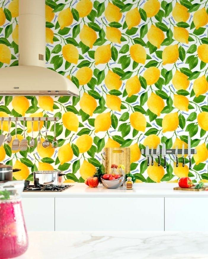 Best Kitchen Wallpaper Ideas Cool Modern Designs Pinterest - Green And Yellow Wallpaper For Walls - HD Wallpaper 