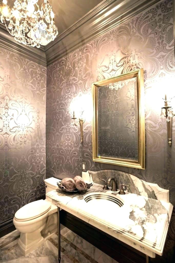 Bathroom Wallpaper Ideas Cool Bathroom Wallpaper Textured - Design Luxury Powder Room - HD Wallpaper 