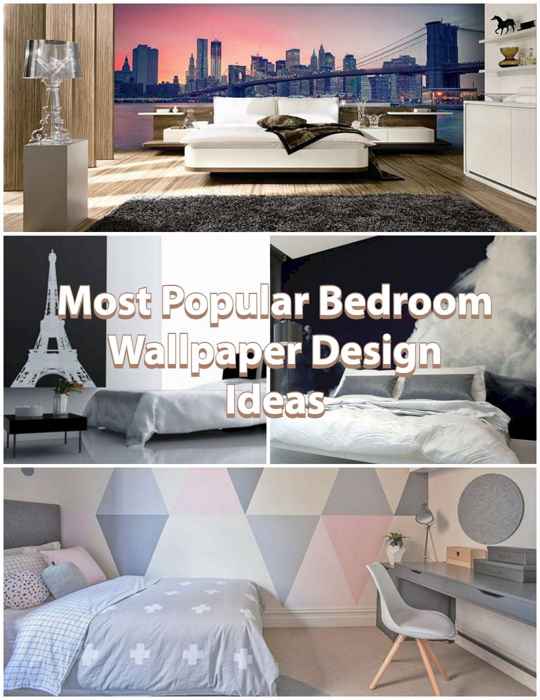 Bedroom Wallpaper Design - Paris Themed Bedrooms - HD Wallpaper 