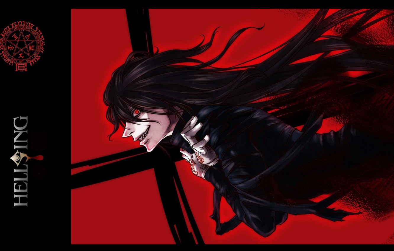 Photo Wallpaper Cross, Characters, Vampire, Hellsing, - Hellsing Ultimate - HD Wallpaper 