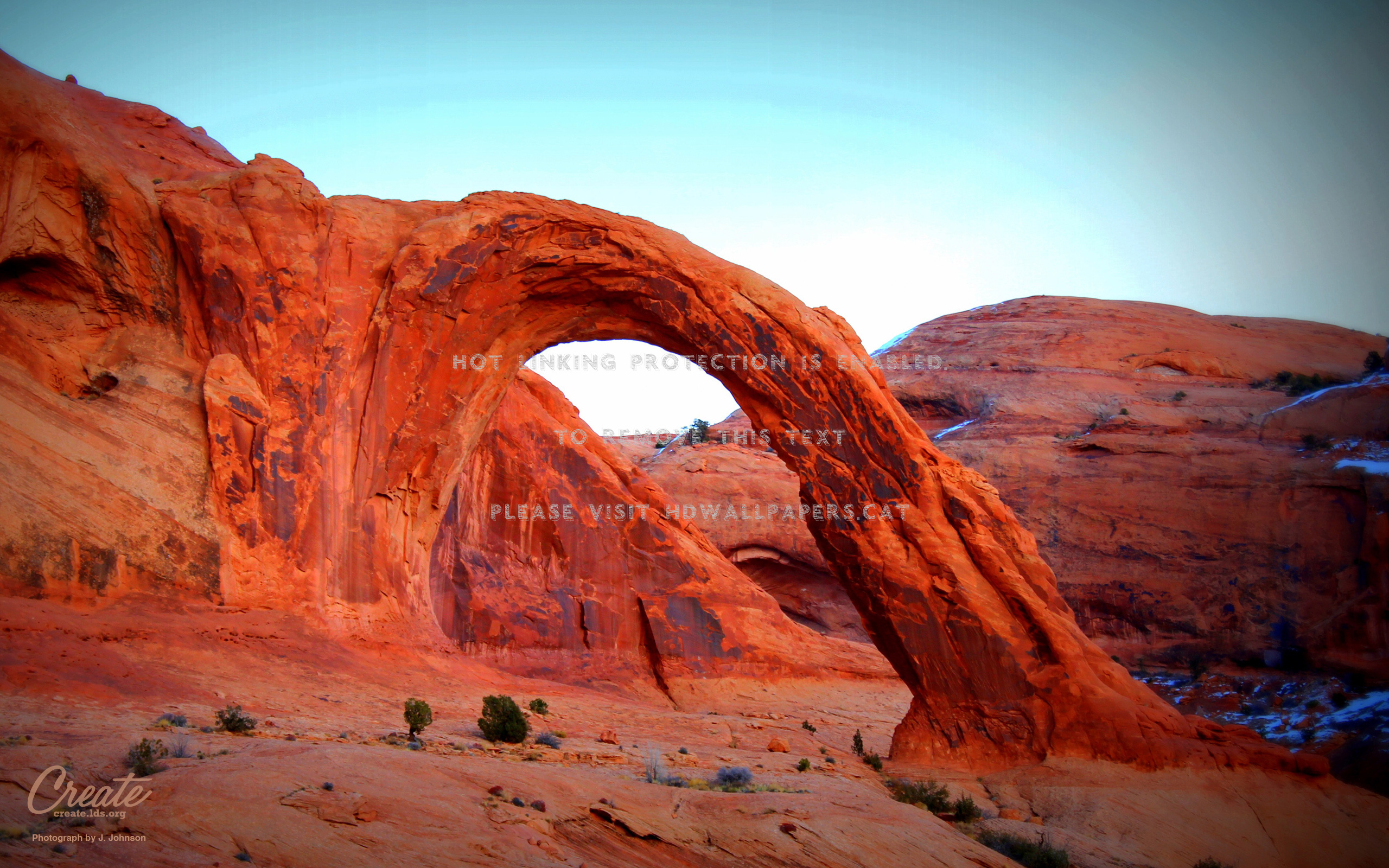 Corona Arch Desert Moab Utah Abstract - Corona Arch - HD Wallpaper 