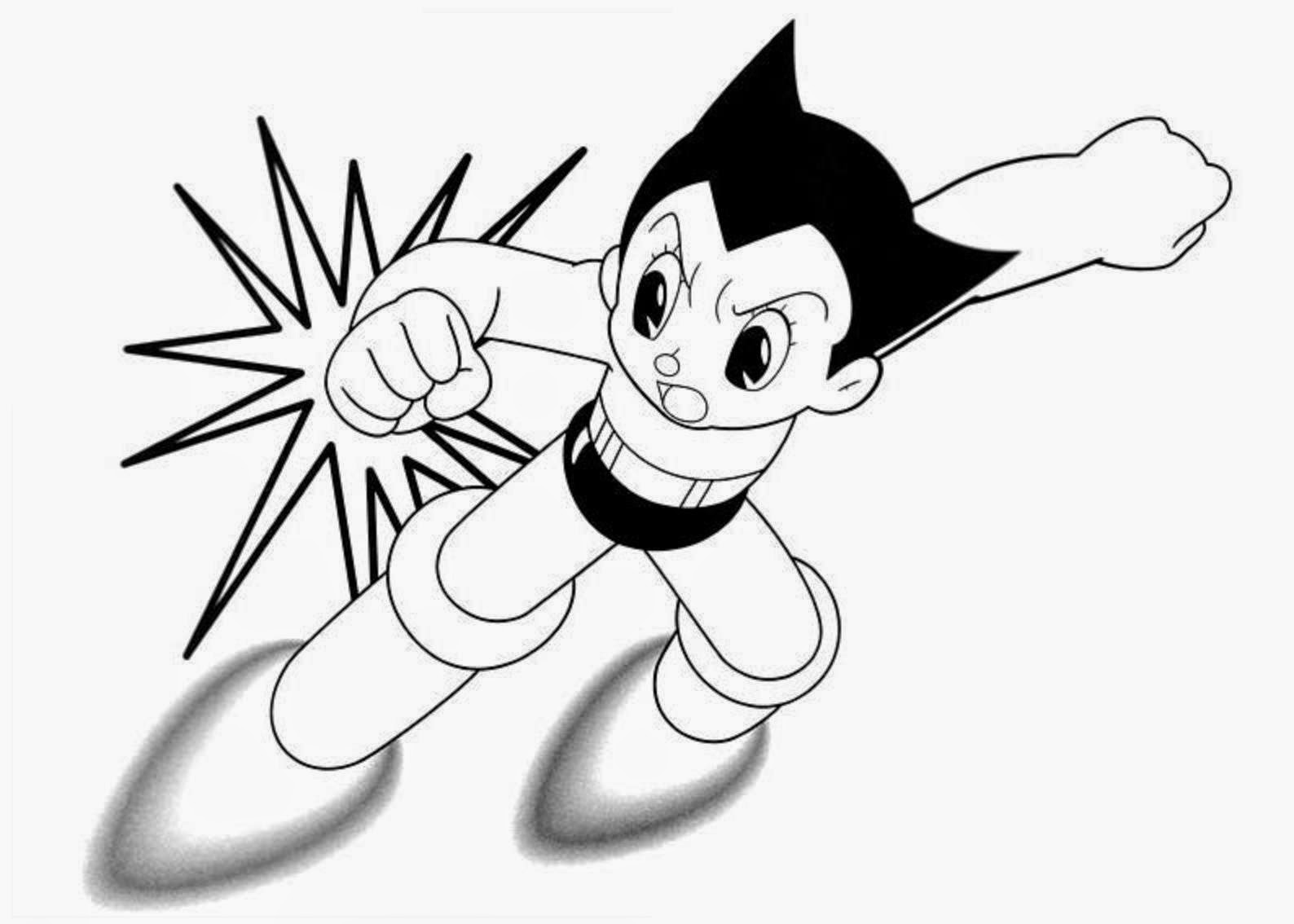 Astro Boy Coloring Drawing Free Wallpaper - Astro Boy Coloring Pages - HD Wallpaper 