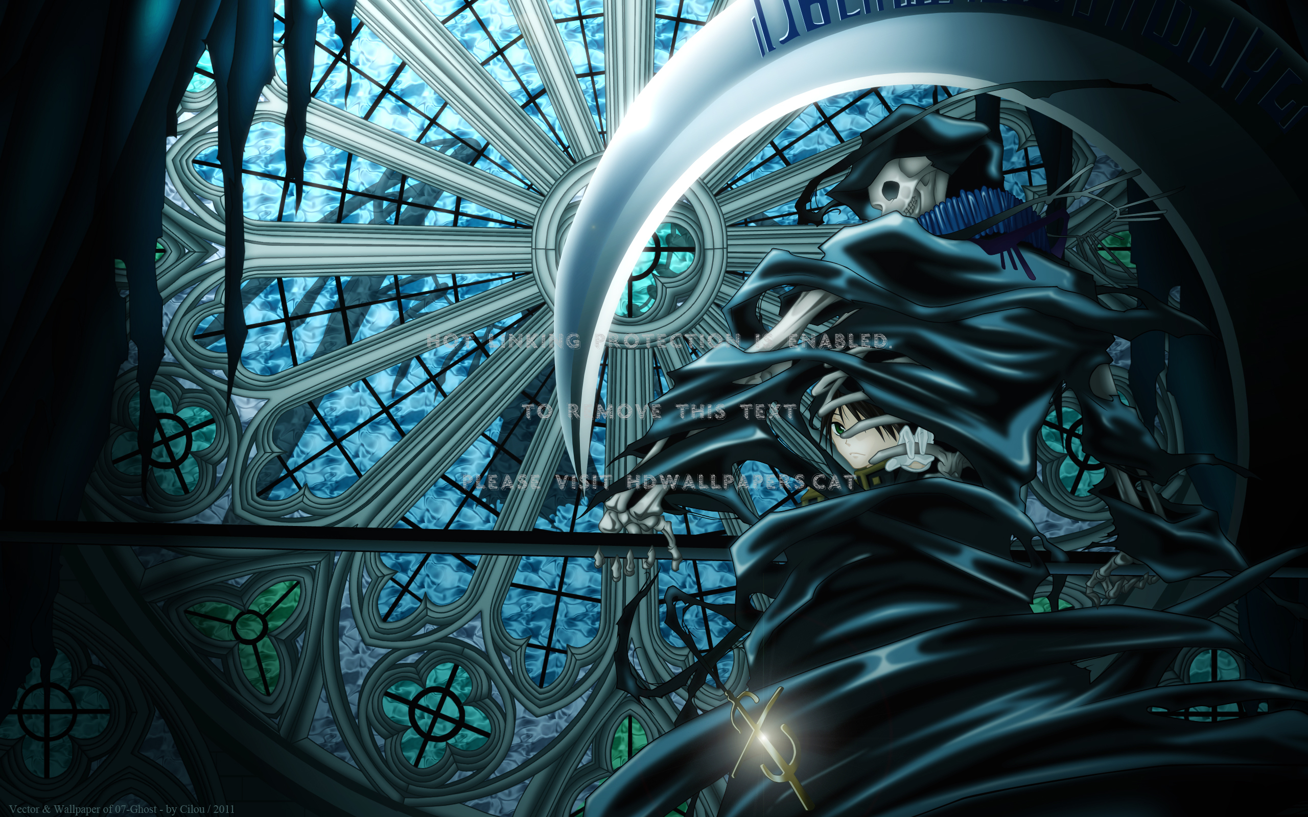 Ghost 07 Cool Black Grim Reaper Badass Blue Wallpaper - 07 Ghost - HD Wallpaper 