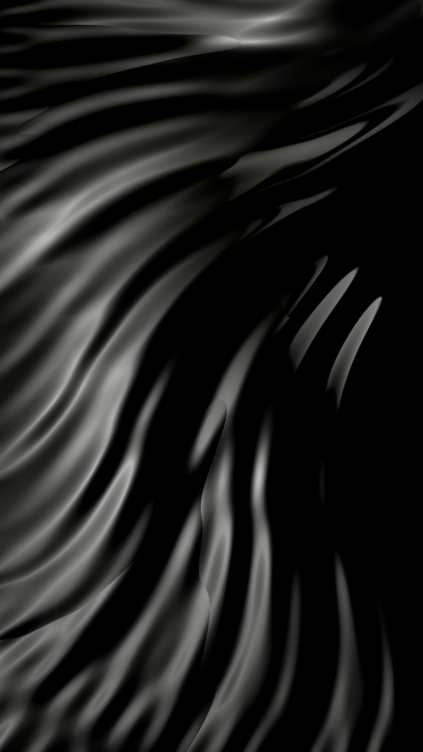Wallpaper Texture, Wavy, Black, Dark, 3d - Black 3d Wallpaper Hd 4k - 1440x2560  Wallpaper 