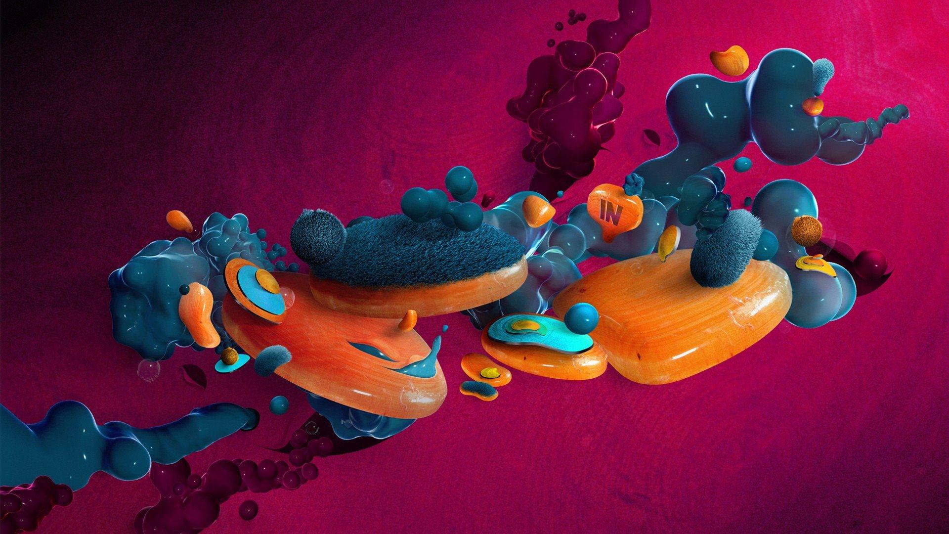Digital Art, Bubbles, Shapes, 3d - Abstract Art - HD Wallpaper 