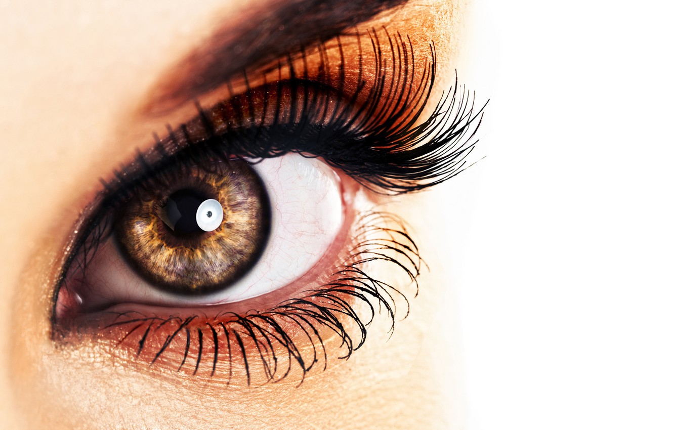 Photo Wallpaper Eye, Makeup, Pupil - Pretty Eyes - HD Wallpaper 
