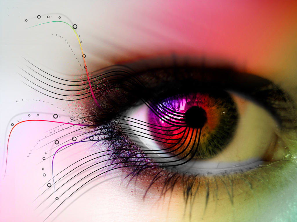 Eyes Beautiful Rainbow Image - Eyes Inspiration - HD Wallpaper 