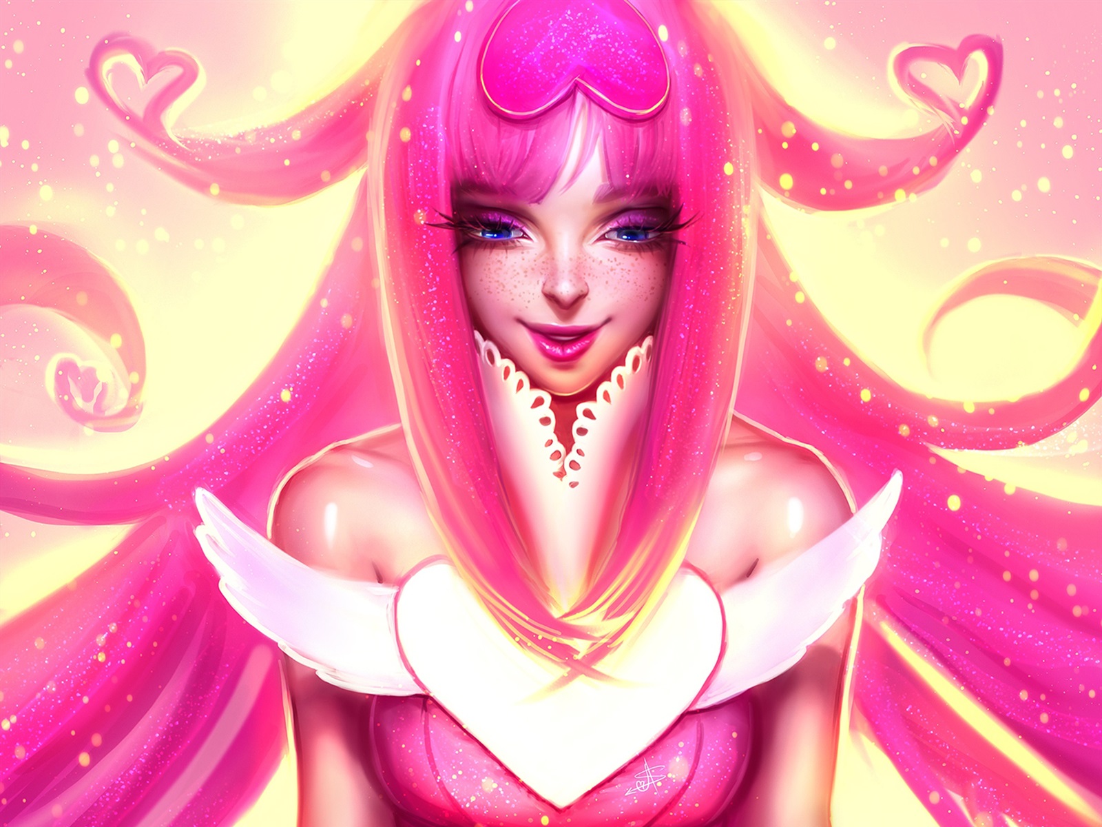Fantasy Pink Girl - HD Wallpaper 