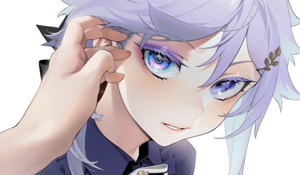 Anime Girl, Short Hair, Blue Eyes - Short Blue Hair Manga Girl - HD Wallpaper 