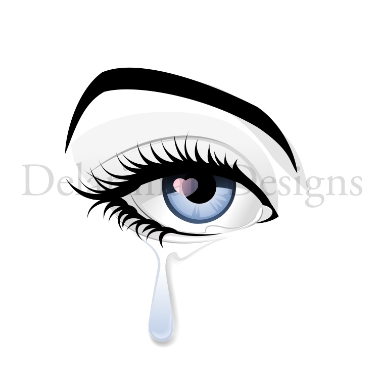 Eye With Tears Clipart - HD Wallpaper 