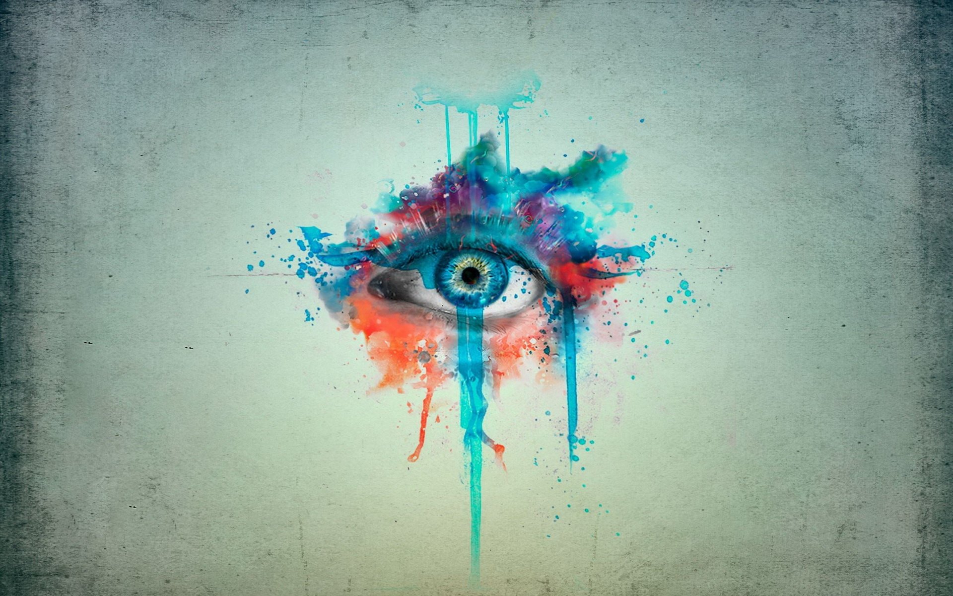 Paint Splatter Eyes - HD Wallpaper 