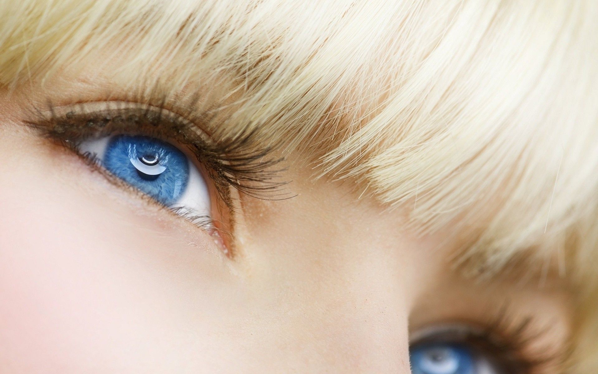 Eyes Girl Close Up - HD Wallpaper 