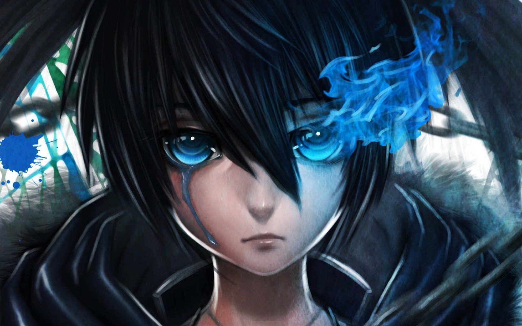 Black Rock Shooter Face - HD Wallpaper 