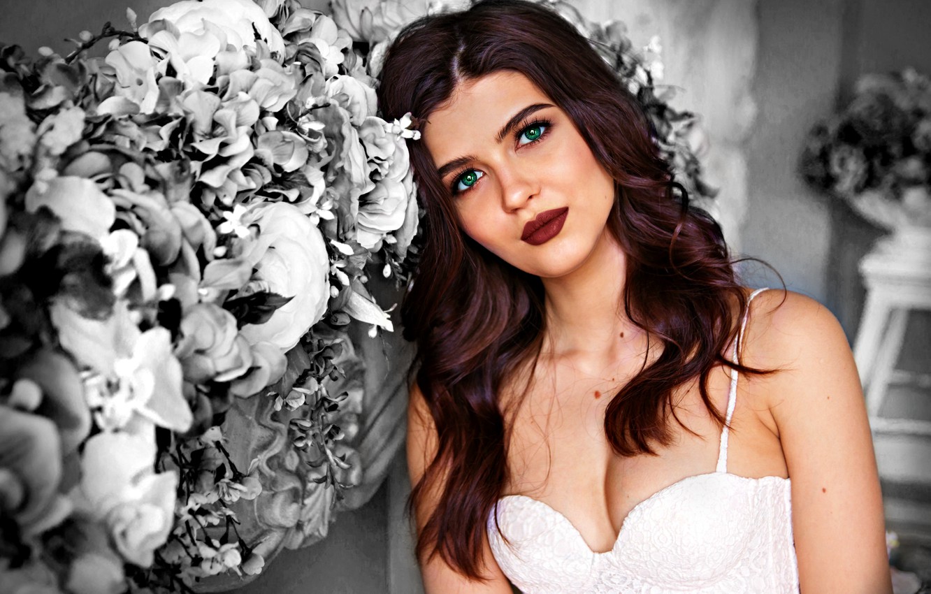 Photo Wallpaper Green Eyes, Beautiful Girl, Beautiful - Russian Model Girl - HD Wallpaper 