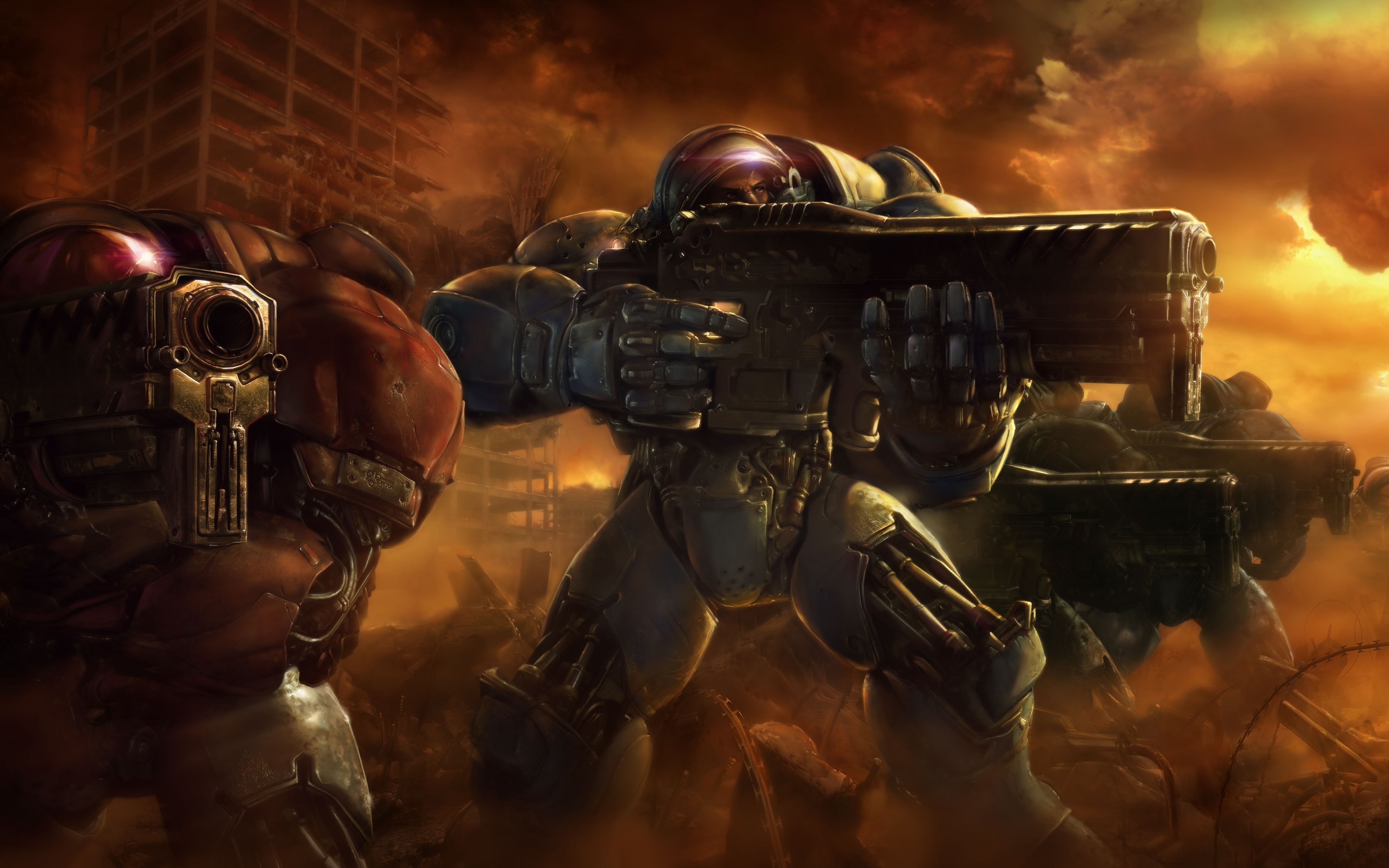 Rifles Video Games Starcraft Futuristic Pc Weapons - Starcraft 2 Facebook Cover - HD Wallpaper 