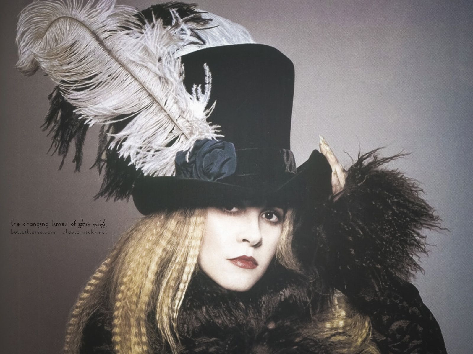 Stevie Nicks Top Hat With Feather - HD Wallpaper 