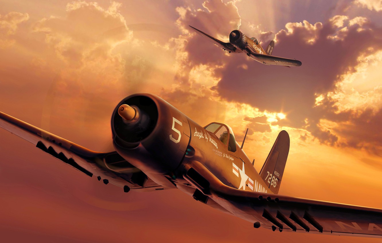 Photo Wallpaper Figure, Usa, Carrier Based Fighter, - F4u 4 Corsair Marines - HD Wallpaper 
