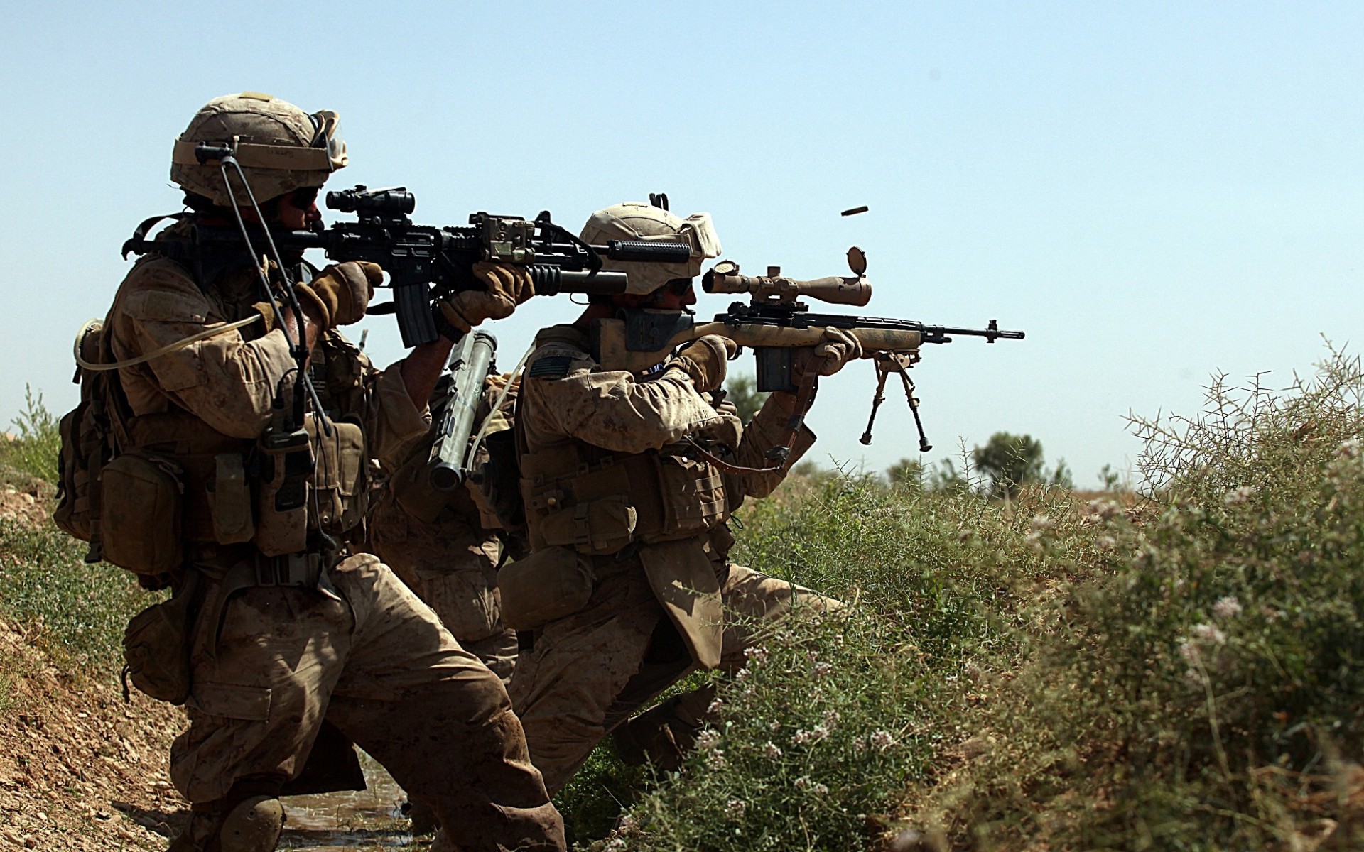 Scope Soldiers Military Us Marines Corps M4 Acog M4 - 1st Reconnaissance Battalion - HD Wallpaper 