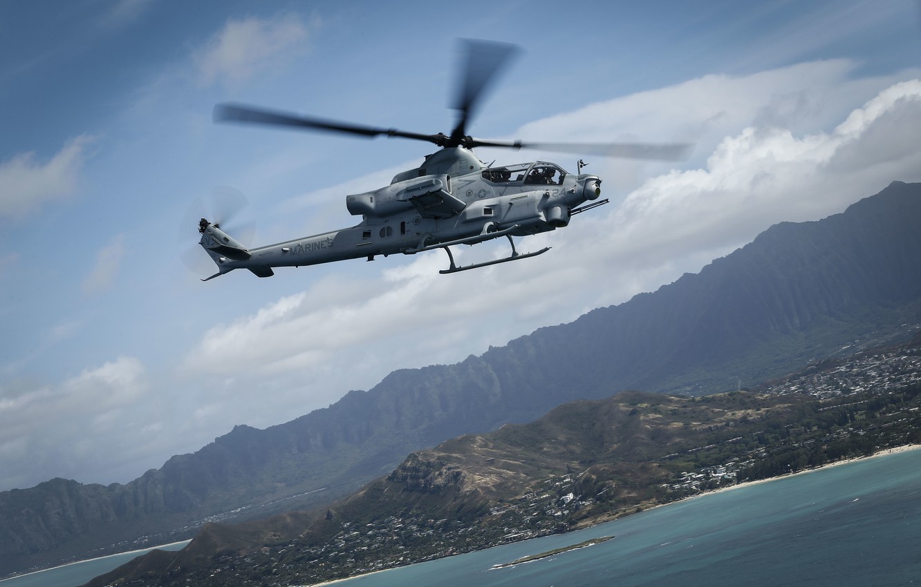 Photo Wallpaper Helicopter, Us Marine Corps, Ah-1z - Attack Helicopter - HD Wallpaper 