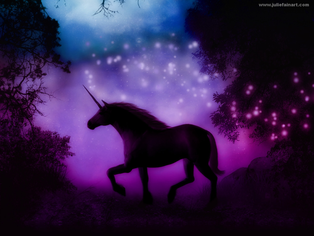 Unicorn Screensavers And Wallpaper - Blue And Purple Unicorns - HD Wallpaper 