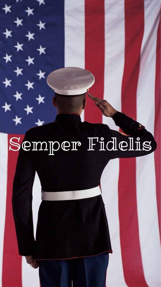 Patriotic Wallpaper For Those Of You Who Don't Know, - Marines Saluting The  Flag - 638x1136 Wallpaper 